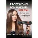Renna Profesyonel Saç Kurutma Makinesi | 3500 Watt Yüksek Performanslı Kuaför Fön Makinesi