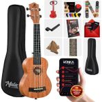 Rennes RD-26 Tenor Ukulele (Çanta Capo Askı Metod Pena) - Sunburs