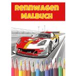 Rennwagen Malbuch: 50 Sportwagen Motive zum Ausmalen - Rennautos, Supercars & schnelle Autos für Kinder und Erwachsene