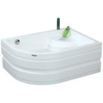 Reno Oturmalı Yarı Oval Mini Küvet 120x90, H43 (Gövde + Metal Ayak + Ön Panel)