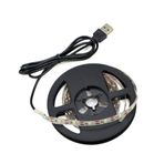 Renohef USB LED Şerit, DC 5 V SMD 3528 Sıcak Beyaz 5 m (16,4 ft) 300 LED Şerit, USB Kablolu, TV Masaüstü Dizüstü Bilgisayar Arka Aydınlatması, Mutfak Aydınlatması, Halat Aydınlatma Su Geçirmez Değildir