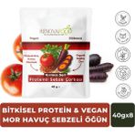 RENOVAFOOD Proteinli Mor Havuç Sebze Çorbası Glutensiz Vegan Organik Buğday Çimi 40g x 8 - 320 gr