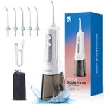 Renpho Akülü Diş Duşu 300 ml Taşınabilir Suya Dayanıklı USB Şarj Edilebilir Dental Oral Irrigator Diy ile 4 Mod 5 Jet Uç Su Diş Seçtikleri Ev Seyahati için Diş Temizleyici
