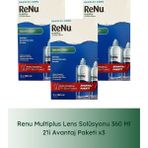 Renu Multiplus Lens Solüsyonu 360 ml - Ikili Kofre 3 Lü Paket