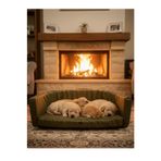 renyopa Büyük Irk Köpek Yatağı Yıkanabilir Sıvı Geçirmez Fermuarlı Kılıf Süngerli Minder 90*80*25 cm