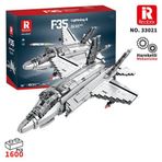 Reobrix 33021 F-35 Lightning Iı Fighter Jet Uçak Yaratıcı Yapı Blok Seti Building Blocks -1600 Parça