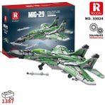 Reobrix 33024 Savaşçı Sovyet Mikoyan Mig-29 Jet Uçak Yaratıcı Yapı Blok Seti Building Blocks - 1387 Parça