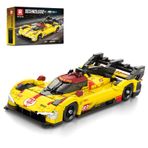Reobrix Süper Spor Araba Yapı Taşı Setleri, 1:16 Çıkartma ile Yarış Arabası Model Kiti, 32,0 x 13,5 x 8,0 cm Supercar Yapı Oyuncakları, Koleksiyon ve Dekorasyon için, Motor Sporları Hayranları için