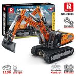Reobrix Technic 22003 Excavator Kazıcı Kumanda&motorlu Yaratıcı Yapı Blok Seti Building Blocks - 1106 Parça