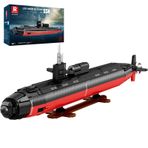 Reobrix Yetişkinler için nükleer denizaltı yapı oyuncağı, 1:125 askeri Los Angeles sınıfı SSN deniz taşıtları model 33049, teşhir dekorasyonu, ev dekorasyonu, oyuncak, 14+ için hediyeler, (2988 parça)