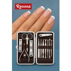 Reoona Çantalı Tırnak Makası Cımbız Törpü 12 Parça Manikür Pedikür Seti