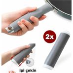 Reoona Pratik Isı Yalıtımlı Kaydırmaz Silikon Tava Sapı Tutacağı (2li Set)