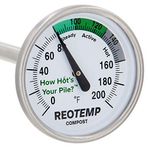 Reotemp 50 cm Fahrenheit arka bahçe kompost termometresi, dijital kompost kılavuzlu