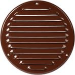 Repa Market 15 cm (Açılış Ölçüleri) Metal Kahverengi Havalandırma Kapağı - Yuvarlak Alt Havalandırma - Havalandırma Panjuru - Dahili Ekran Mesh - HVAC Havalandırma Izgarası - 8" İnç (Dış Boyutlar)