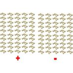 Replax Akü Kesme Gerçek Kutup Başı (+)(-) 100 Lü Poşet Pirinç