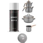 Replax Gri Tencere Tava Cezve Isıya Dayanıklı 500° Emaye Sprey Boyası 400 Ml