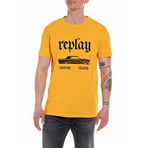 Replay Erkek M6480 T-Shirt,545 Sarı,M,Düz,Batılı