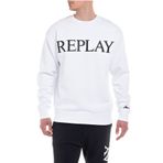 Replay Erkek Sweatshirt %100 Pamuk, 001 Beyaz, L