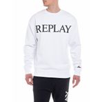 Replay Erkek Sweatshirt %100 Pamuk, 001 Beyaz, S