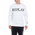 Replay Erkek Sweatshirt%100 Pamuk, 001 Beyaz, M