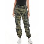 Replay Kadın kargo pantolon, yüksek bel, 010 Haki-Black, 26W DE