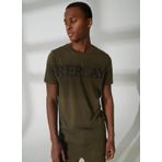 Replay M647500022980P Bisiklet Yaka Düz Yeşil Erkek T-Shirt