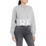 Replay Pamuk karışımı kadın sweatshirt, M05 Gri Melanj, S