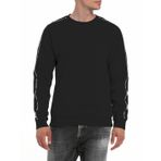 Replay Yuvarlak yakalı erkek sweatshirt, 098 Black, M