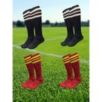 Repost Futbol Çorabı 4 Lü Çocukve Yetişkin - 28 / 33 - Kırmızı - Siyah