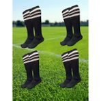 Repost Futbol Çorabı 4 Lü Çocukve Yetişkin - 28 / 33 - Siyah - Beyaz - 002