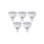 repplam 10'lu Paket 6w - 48w Mr16 Led Ampul 4200 Kelvin Kırık Beyaz 440 Lümen Gu 5.3 Ampul Çanak Ampul