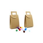repro design Kraft Kulplu 10 X 15 X 5,5 Cm Büyük Boy Çanta Model Hediyelik,kına Çerez Ve Hediye Kutusu 20 Adet