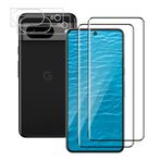 REROXE Google Pixel 8 5G için kırılmaz cam için 2+2 adet koruyucu folyo, 2.5D kırılmaya karşı koruma, Google Pixel 8 zırhlı koruma camı, HD netliğinde, çizilmez, parçalanmaz, Pixel 8 5G koruyucu cam