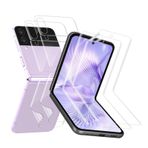 REROXE Samsung Galaxy Z Flip 4 5G için kırılmaz cam için 2+2 adet TPU koruyucu folyo, 9H sertlik, kırılmaya karşı koruma, Samsung Z Flip 4 zırhlı koruma camı, hava kabarcığı oluşturmaz, Z Flip 4 5G