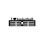 Resama Madalya Tutucu Ekran Askısı - I Love Basketball- Madalya Tutucu Duvara Montaj Kurulumu Kolay Yarış Koşucusu Madalya Çerçevesi Patent