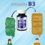 RESAVİT Magnezyum 3’Lü Form (Bisglisinat-Sitrat-Malat) + Vitamin (B2, B3, B6) - 60 Bitkisel Kapsül