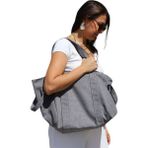 Reseen Recycle Geri Dönüştürülmüş (Recycle) Kanvas Çok Amaçlı Omuz Çantası - Gri