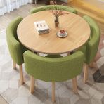 Resepsiyon sehpası/konferans salonu/çalışma masası, müzakere masası, yemek masası (1 masa ve 4 sandalye), balkon veya kitaplık için ideal (mavi).