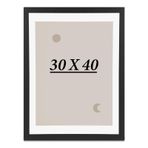 Resim çerçevesi 30 x 40 cm - Akrilik camlı siyah resim çerçevesi - Fotoğraflar, posterler ve duvar dekorasyonu için MDF ahşaptan 30 x 40 cm çerçeve