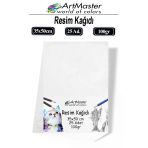 Resim Kağıdı 35X50 25 Li Paket 100 Gr 1 Paket 35*50 Resim Kartonu Kuru Boya Pastel Boya Guaj Boya Sulu Boya Resim Sanatı