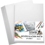 Resim Kağıdı 50X70 25 Li 100 gr 1 Paket 50*70 Resim Kartonu - Beyaz