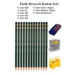 Resim Kalemi Fatih Dereceli Kalem Seti Karakalem Seti Hb H 2H 3H 4H 16Li Set Sinav Silgisi Ve Hamur Silgi Kalemtras