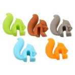 Resim Olarak 5 Adet/grup Silikon Sincap Çay Poşeti Klipleri Asılı Sincap Şekli Çay Poşetleri Tutucu Şarap Bardağı Etiket Parti Malzemeleri (Yurt Dışından) - Tea Clips - Renkli