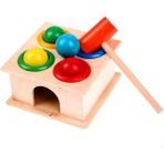 (Resim Olarak) = Ahşap Çekiç Topu Çekiç Kutusu Çocuk Eğlence Oynamak Hamster Oyun Oyuncak Erken Öğrenme