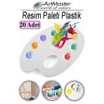 Resim Paleti 20 Adet Plastik Boyama Paleti Godeli Ressam Paleti Akrilik Boya Guaj Boya Suluboya Resim Yapma Boya Paleti