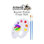 Resim Paleti Ve Resim Firca Seti 1 Paket Ressam Paleti Boyama Fircasi Akrilik Boya Guaj Boya Suluboya