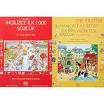 Resimlerle İngilizce İlk 1000 Sözcük & ALMANCA İLK BİN SÖZCÜK (2 Kitap Set)