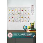 Resimli Türkçe Alfabe, Akıllı Yazı Tahtasıyla Eğlenceli Öğrenme - Açık Beyaz - Gri - Seçenek 1