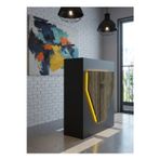 Resital Ledli Karşılama Bankosu G-90 cm Ofis Kasa Resepsiyon Masası BANKO-001-4-2