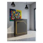 Resital Ledli Karşılama Bankosu G-90 cm Ofis Kasa Resepsiyon Masası BANKO-002-4-4
